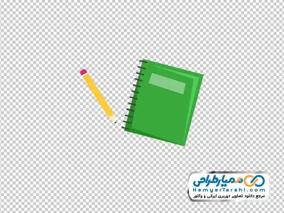دانلود تصویر وکتوری دفتر فنری و مداد
