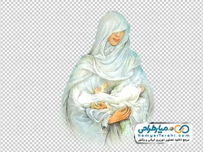 دانلود نقاشی حضرت مریم و نوزادی حضرت مسیح