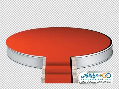 عکس با کیفیت استیج دایره ای با کفپوش قرمز
