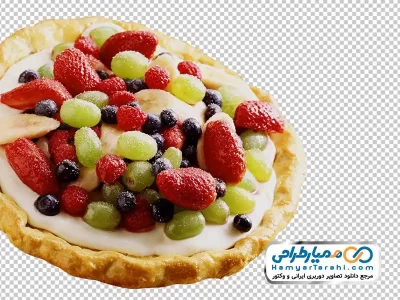 دانلود عکس با کیفیت تارت با تزئین میوه