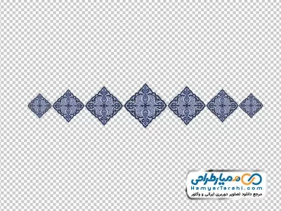 دوربری تذهیب اسلیمی لوزی شکل
