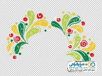 تصویر وکتوری پس زمینه طرح گلدار و زینتی رنگارنگ