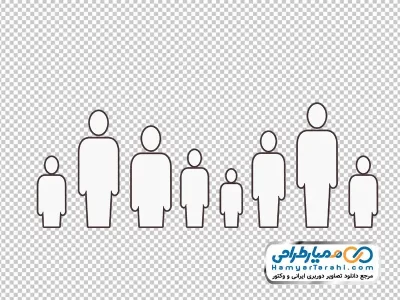 آیکون آدمک نماد جمعیت