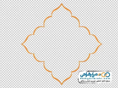 دوربری فایل کادر ساده اسلیمی لوزی
