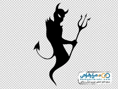 دانلود تصویر وکتوری شیطان شاخ دار
