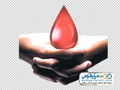 تصویر دوربری قطره خون روی دست