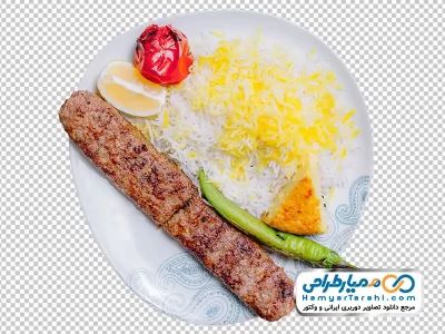 دانلود تصویر با کیفیت بشقاب چلو کباب