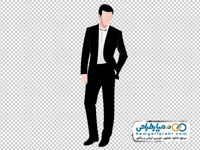 تصویر وکتوری مرد کت و شلوار پوش با فرمت png