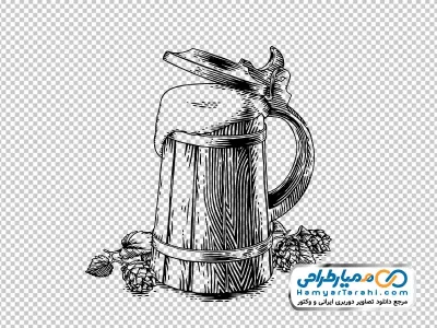 دانلود تصویر وکتوری ماگ چوبی