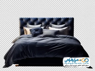 تصویر دوربری تختخواب دو نفره با فرمت png