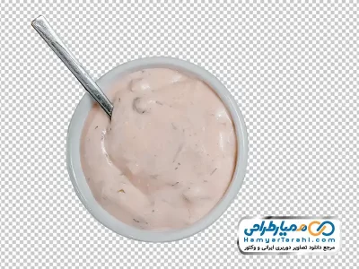 دانلود تصویر با کیفیت کاسه سس با قاشق