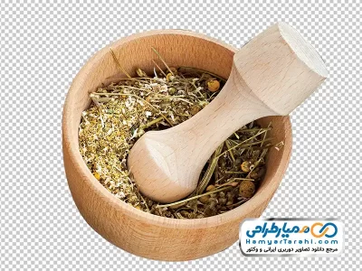 عکس هاون عطاری و گیاه دارویی با فرمت png