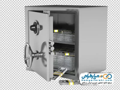 دانلود تصویر با کیفیت گاوصندوق پر از پول