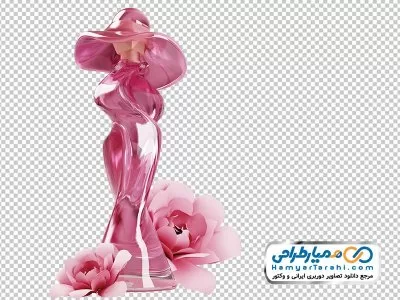 تصویر png شیشه عطر و گل