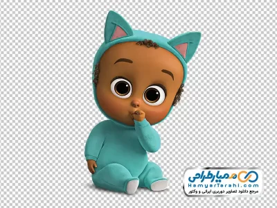 تصویر png شخصیت کارتون بچه رئیس