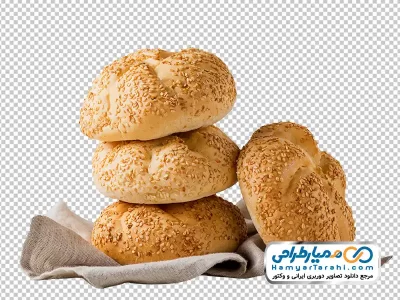 تصویر با کیفیت نان فانتزی کنجدی