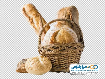 دانلود تصویر با کیفیت انواع نان فانتزی در سبد