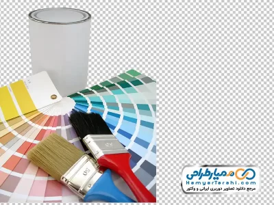 عکس png پالت رنگ و قلمو نقاشی ساختمان