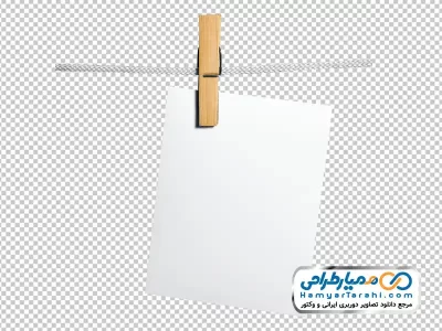 دانلود تصویر با کیفیت برگه یادداشت آویزان به طناب