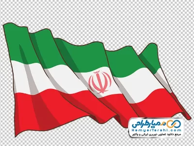 تصویر وکتوری پرچم ایران با نشان الله