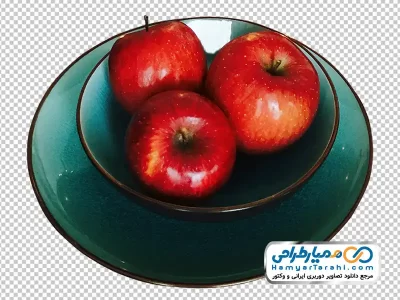 تصویر png سیب سفره هفت سین در کاسه سفالی