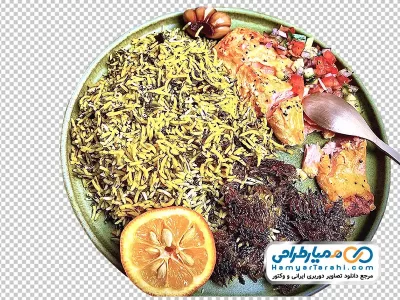 تصویر png دیس پلو شوید با ماهی