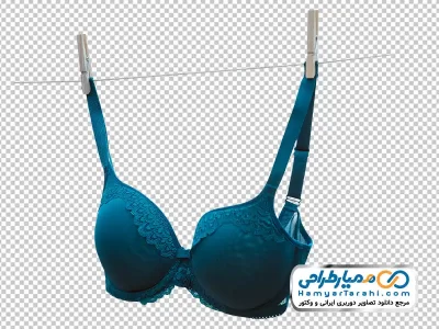 تصویر با کیفیت سوتین روی بند رخت با فرمت png