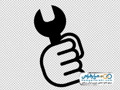 دانلود تصویر وکتوری دست و آچار