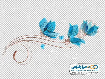دانلود تصویر با کیفیت وکتور گل های آبی