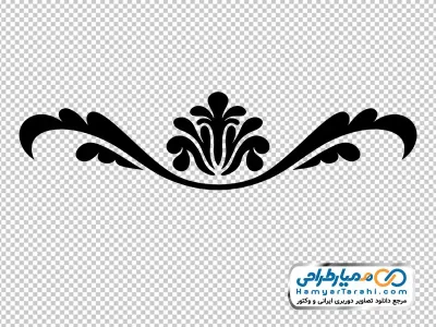 تصویر png وکتوری حاشیه تزئین شده گل
