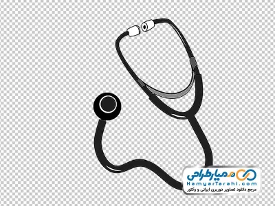 عکس سیاه و سفید گوشی پزشکی