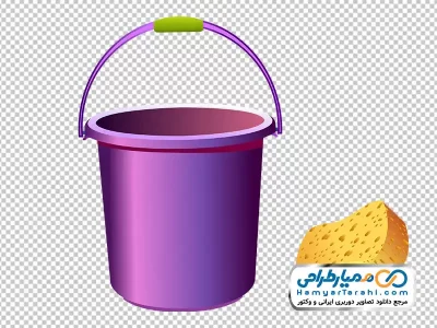 عکس وکتوری سطل و اسفنج با فرمت png