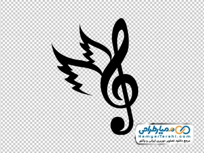 عکس png نت موسیقی و بال