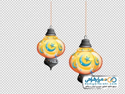 عکس وکتوری فانوس نماد ماه رمضان با فرمت png