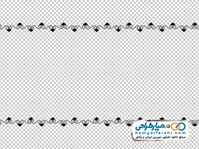 تصویر با کیفیت وکتوری حاشیه خطی اسلیمی گلدار