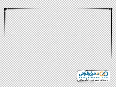 دانلود تصویر png فریم خط ساده برای گوشه ها