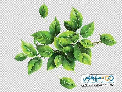 دانلود تصویر وکتوری شاخه پر برگ