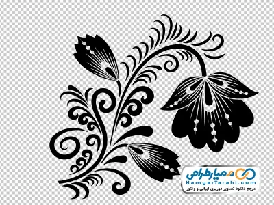 دانلود تصویر آیکون گل زینتی سیاه