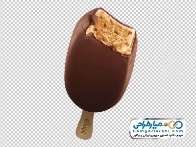 تصویر وکتوری بستنی چوبی گاز زده با فرمت png