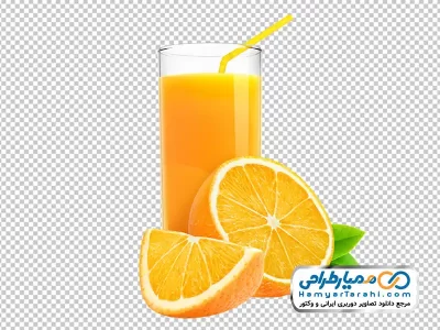 تصویر png لیوان آب پرتقال