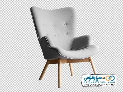 تصویر با کیفیت صندلی یکنفره پایه دار با فرمت png