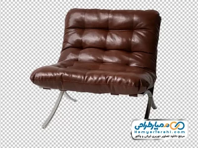 تصویر png صندلی چرم پایه دار