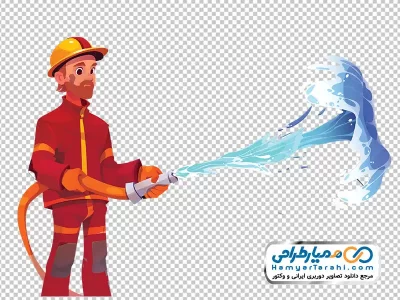 دانلود تصویر وکتوری مامور آتش نشانی