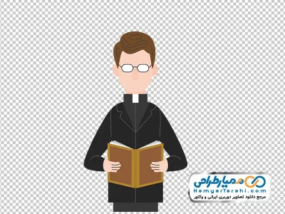 تصویر وکتوری مرد راهبه با فرمت png
