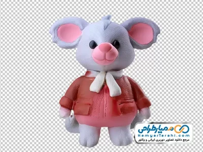 عکس کارتونی موش با لباس با فرمت png