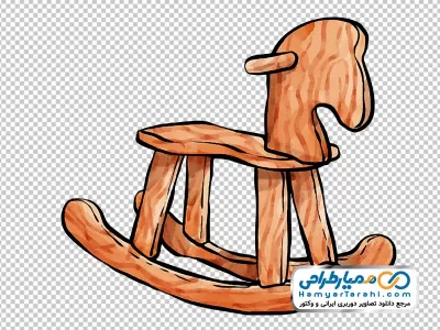 عکس وکتوری اسب چوبی اسباب بازی با فرمت png