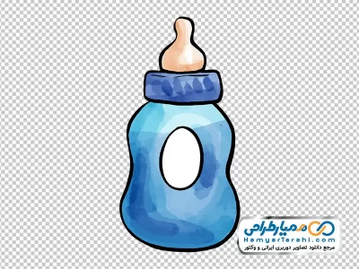 نقاشی شیشه شیر نوزاد با فرمت png
