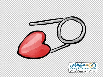 نقاشی وکتوری سنجاق قفلی با فرمت png