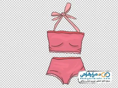 دانلود تصویر وکتوری با کیفیت مایو دو تکه زنانه