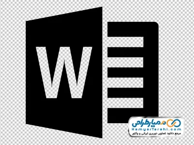 لوگو سیاه و سفید ورد با فرمت png